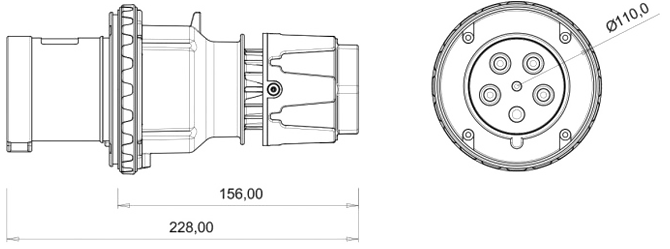 Toptan Bemis 5X63A CE NORM Düz Fiş 380V BC1-4505-2011