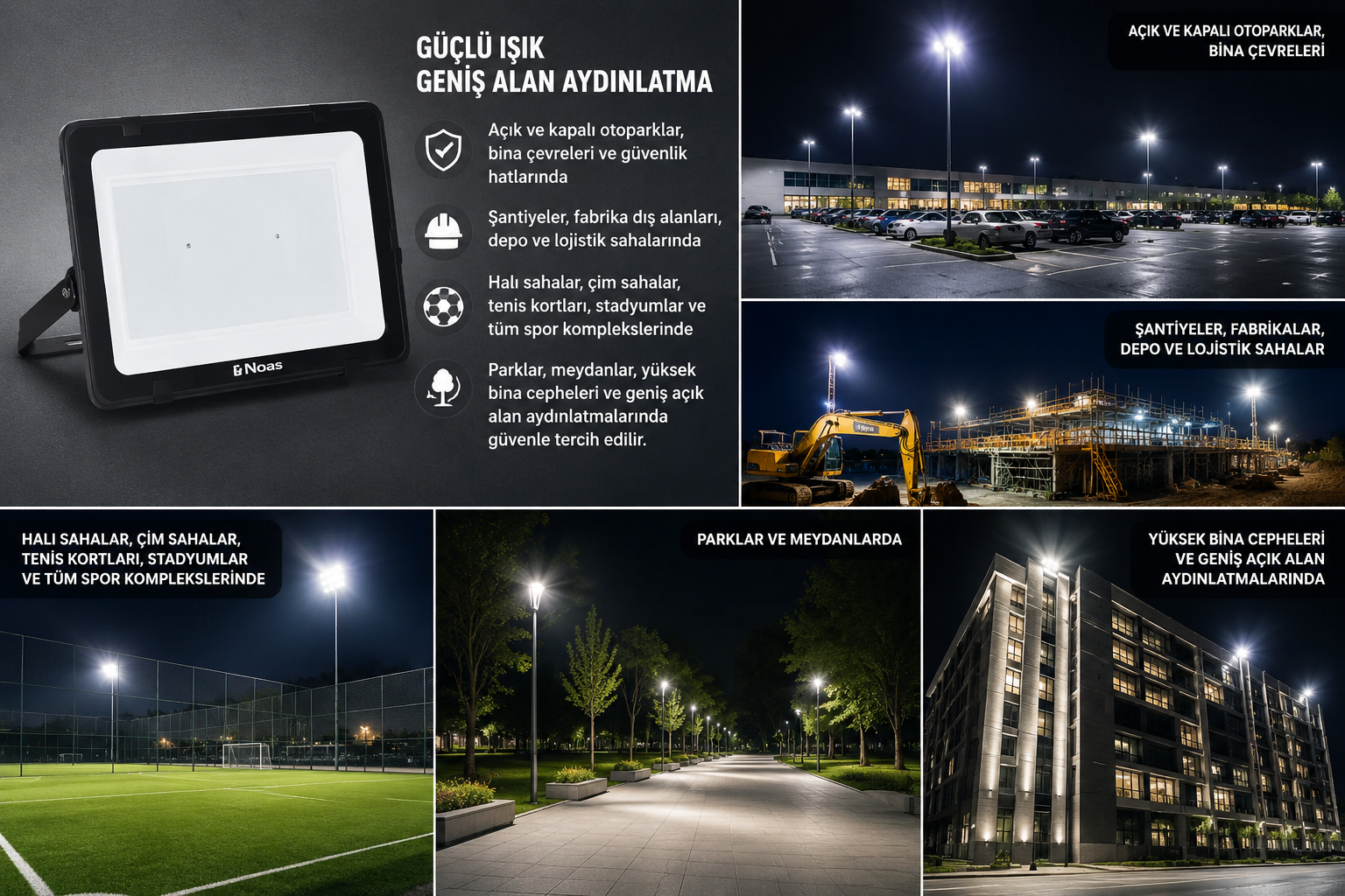 Pelsan 500 Watt Lecto LED Projektör 50000 Lumen PEL-115484