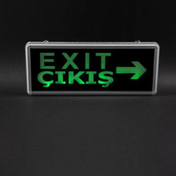 Cata Ledli Exit Armatür - Şarjlı Acil Çıkış Levhası Yan Oklu CT 9166