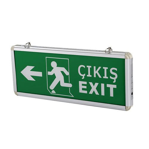 Cata Ledli Exit Armatür - Şarjlı Acil Çıkış Levhası Yan Oklu CT 9170