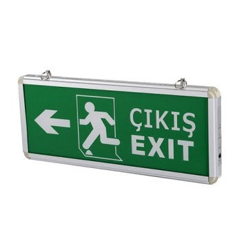 Cata Ledli Exit Armatür - Şarjlı Acil Çıkış Levhası Yan Oklu CT 9170