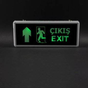 Cata Ledli Exit Armatür - Şarjlı Acil Çıkış Levhası Yukarı Oklu CT 9174