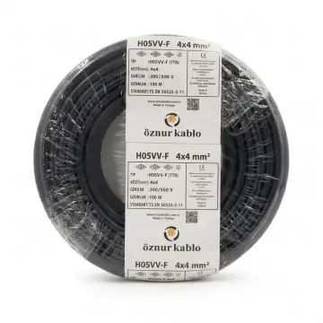 TTR 4x4 Öznur Kablo Siyah 100 Metre H05VV-F
