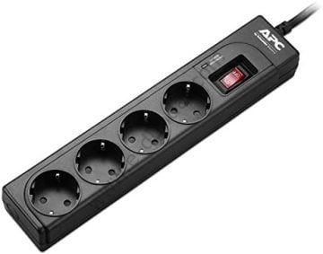 Schneider Electric APC 4 Çıkışlı Akım Korumalı Grup Priz 918J Siyah-P43B-RS