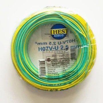 NYA 2.5 mm Hes Kablo Yeşil 100 Metre H07V-U, H07V-R