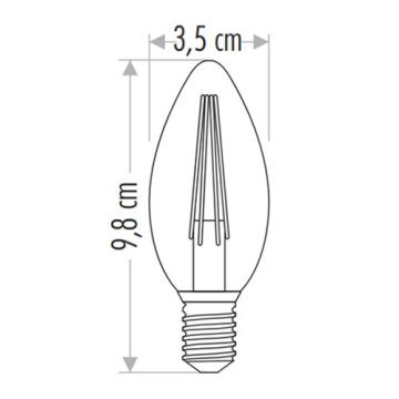 Cata CT-4280 4 Watt E14 Abmer Rustik Led Dekoratif Buji Ampul