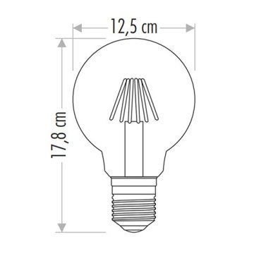 Cata CT-4287 6 Watt E27 Abmer Rustik Led Glop G125 Ampul