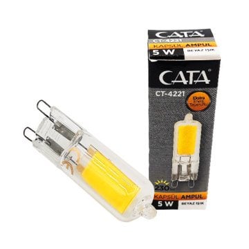 Cata 5 Watt G9 Duy Beyaz Işık 6500 Kelvin  220V Led Kapsül Ampul