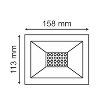 Helios 30 Watt Smd Led Projektör Beyaz Işık 6500 Kelvin 2400 Lümen HS-3814
