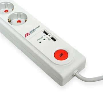 Mutlusan Usb li Şok Akım Korumalı 1,5m 6 lı Grup Priz Ri-Tech