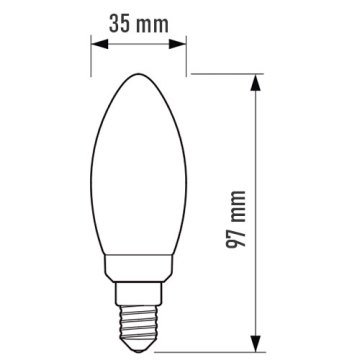 Philips 4W E14 Klasik Rustik Flaman LED Mum Ampul 2700K