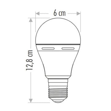 Cata 7 Watt E27 Duy Beyaz Işık 6500 Kelvin Şarjlı Beyaz Işık Led Ampul (6 Saat)