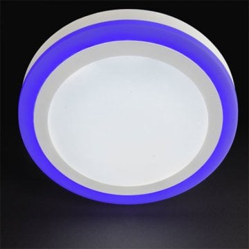 Forlife 23 Watt Sıva Üstü Yuvarlak Led Panel Beyaz+Mavi Çift Renk 1840 Lümen