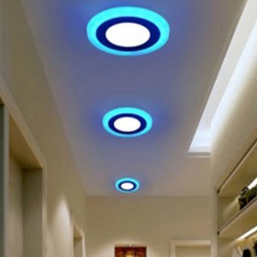 Forlife 23 Watt Sıva Üstü Yuvarlak Led Panel Beyaz+Mavi Çift Renk 1840 Lümen