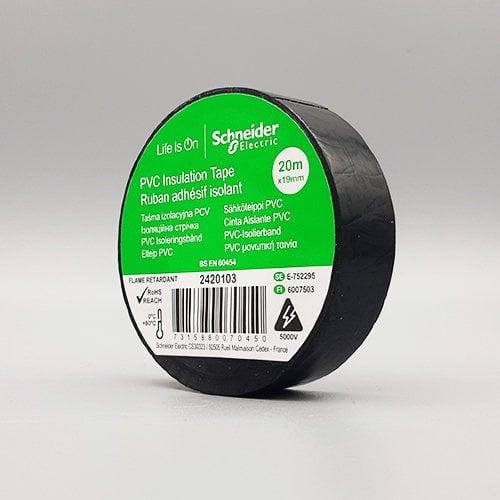 Schneider 19mm x 20mt. Pvc Elektrik Izole Bant Siyah Izolasyon Bandı