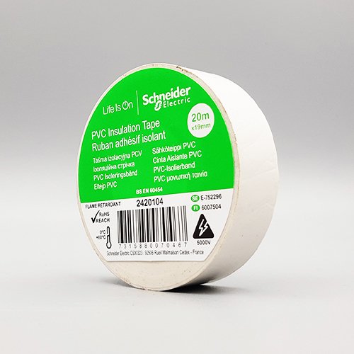 Schneider 19mm x 20mt. Pvc Elektrik Izole Bant Beyaz Izolasyon Bandı