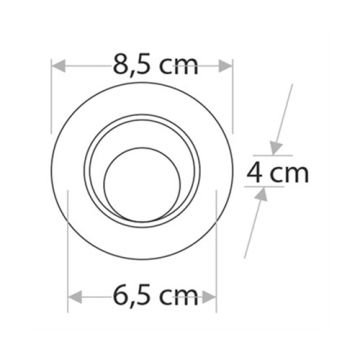 Cata 6 Watt Akik Sıva Altı Saten Kasa Led Spot Beyaz Işık 6400 Kelvin 430 Lumen