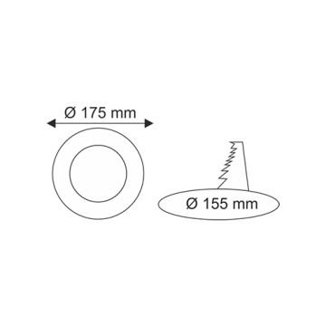 Helios 12 Watt Sıva Altı Led Panel Spot Beyaz Işık 6400 Kelvin 1080 Lumen