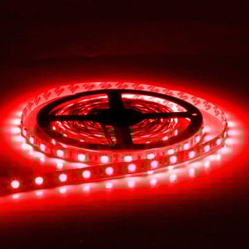 Dış Mekan Şerit Led Cata 12V Kırmızı 5 Metre Paket CT4489