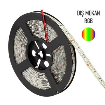 Dış Mekan Şerit Led Cata 12V RGB 5 Metre Paket CT4534