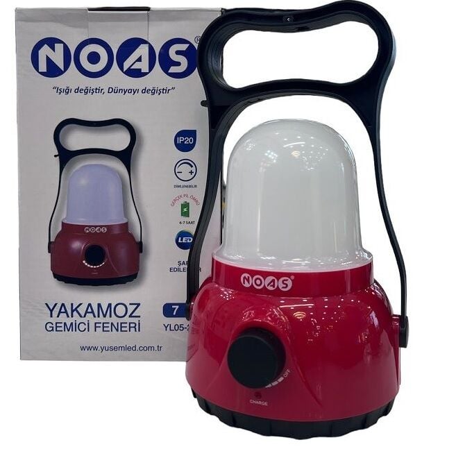 NOAS 7 Watt Şarjlı Gemici Kamp Feneri Dimmerli (Ayarlı) YL05-2001