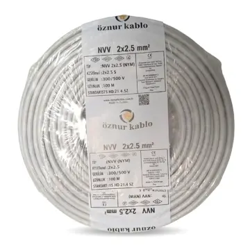 NYM 2x2,5 Öznur Kablo Antigron 100 Metre 05VV-U, 05VV-R