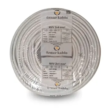 NYM 2x4 Öznur Kablo Antigron 100 Metre 05VV-U, 05VV-R