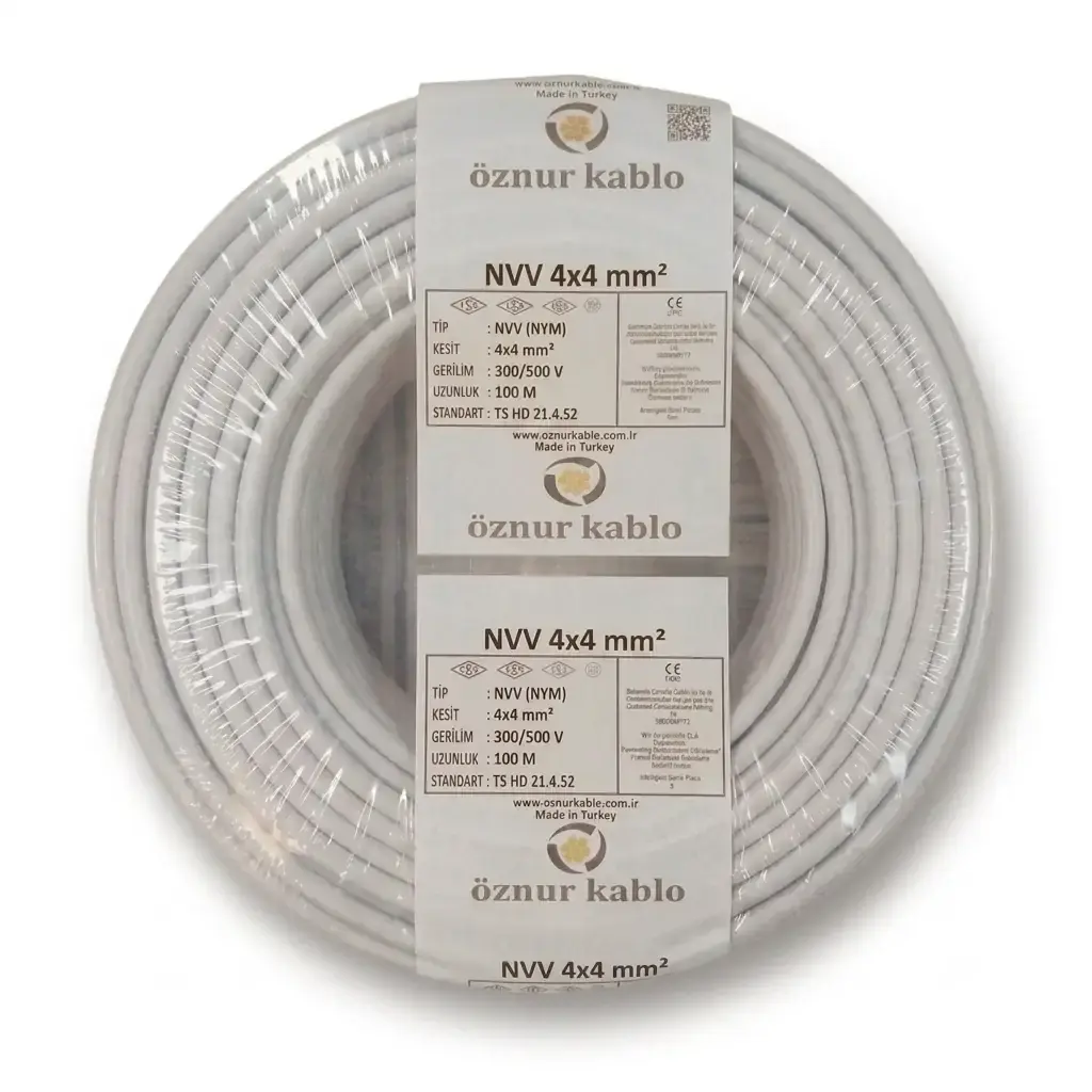 NYM 4x4 Öznur Kablo Antigron 100 Metre 05VV-U, 05VV-R
