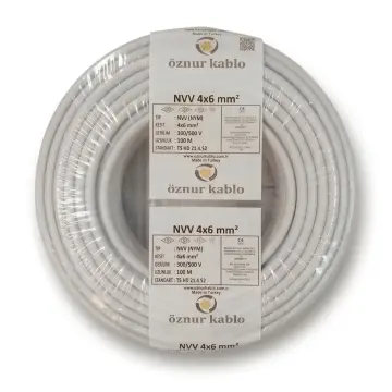 NYM 4x6 Öznur Kablo Antigron 100 Metre 05VV-U, 05VV-R