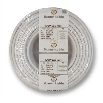NYM 5x6 Öznur Kablo Antigron  05VV-U, 05VV-R