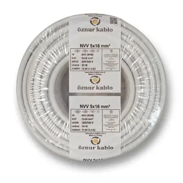 NYM 5x16 Öznur Kablo Antigron 100 Metre 05VV-U, 05VV-R