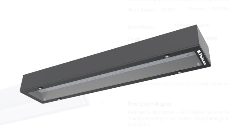 Pelsan Karpat 75 Watt 6500k Led Yüksek Tavan Armatür G3  60 CM 115811