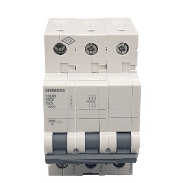 Üç Fazlı Otomat Siemens C 3X25 Amper Sigorta 5SL6325-6YA7