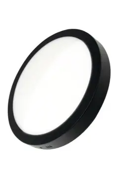 Noas 24 Watt Sıva Üstü Yuvarlak Siyah Kasa Led Panel Gün Işığı 3200 Kelvin 2160 Lümen