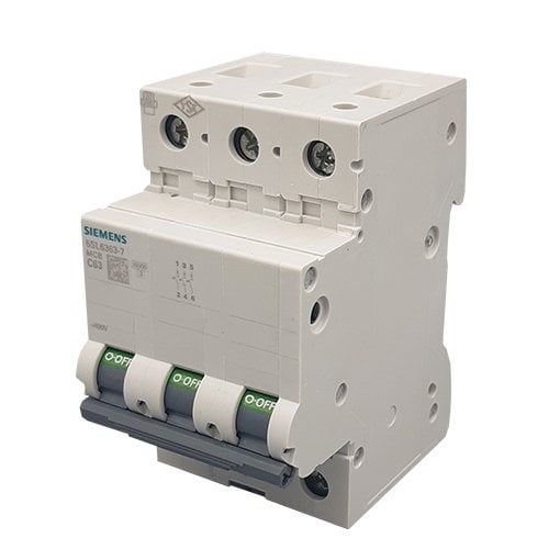 Üç Fazlı Otomat Siemens C 3X63 Amper Sigorta 5SL6363-7
