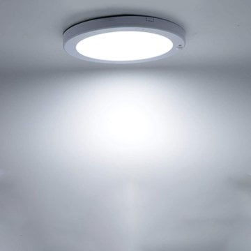 Cata 20 Watt Sensörlü Sıva Üstü Sensörlü Yuvarlak Panel  Beyaz Işık 6500 Kelvin 1500 Lümen